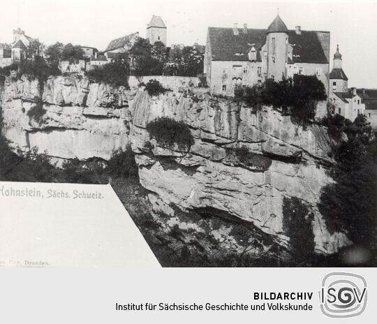 Blick auf die Burg Hohnstein