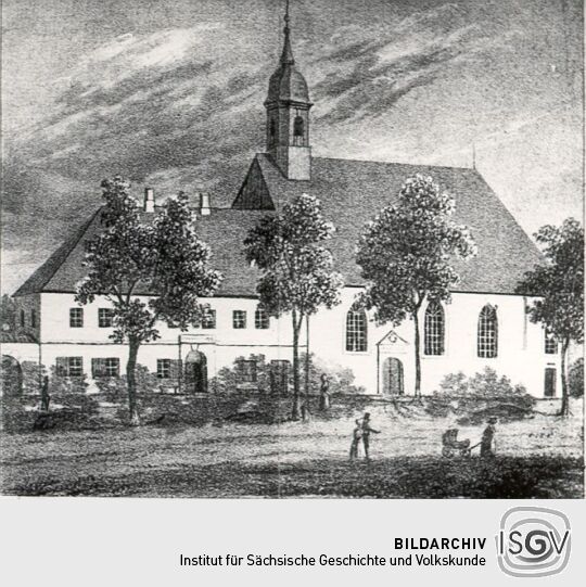 Zeichnung Taucher-Kirche in Bautzen