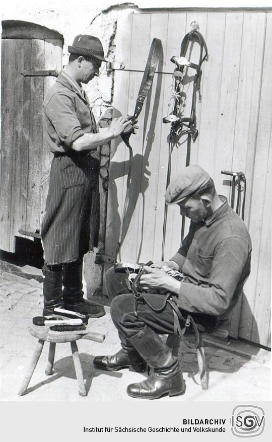 Vorbereitungen für das Osterreiten in Radibor