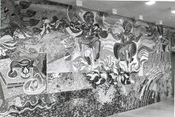 Bild: Mosaik im Centrum-Warenhaus in Hoyerswerda