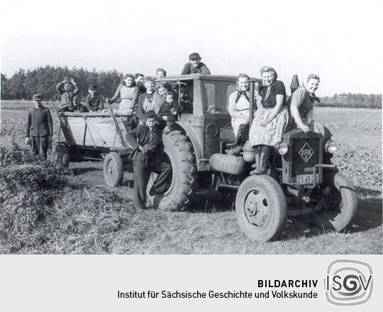 Landwirtschaftliche Arbeiten bei Schleife