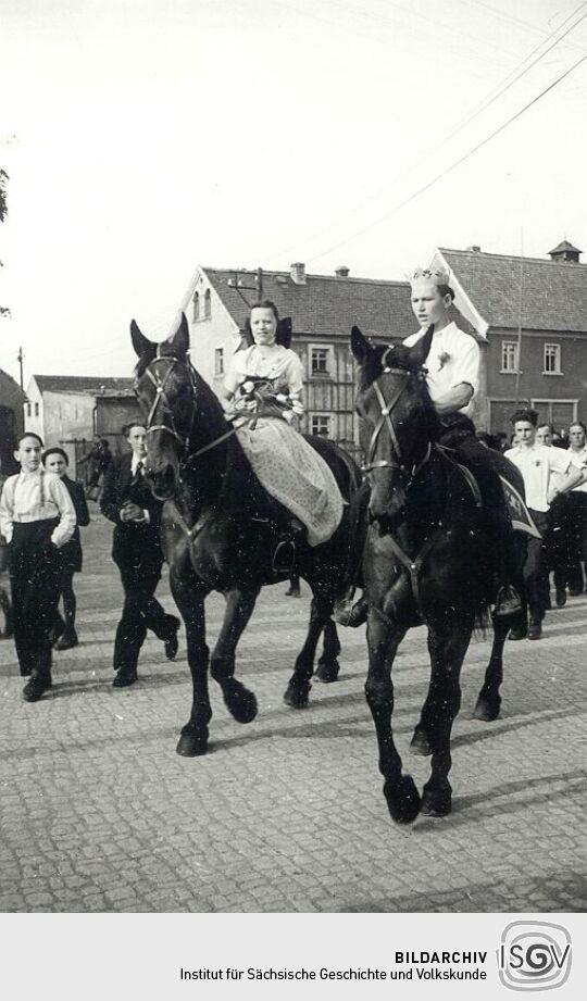 Maibaumwerfen in Radibor