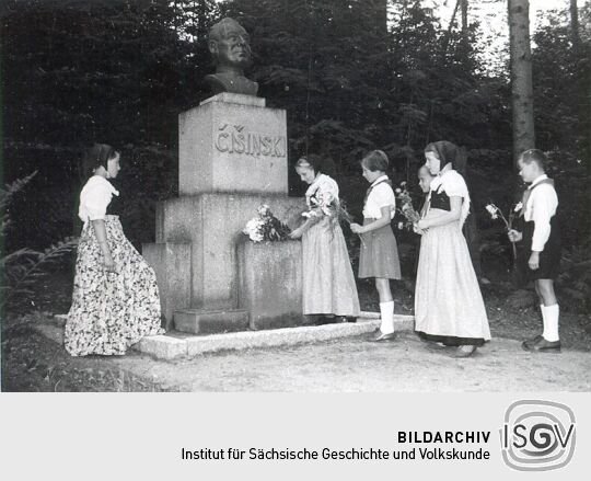 Denkmal für Jakub Bart-Ćišinski in Panschwitz-Kuckau