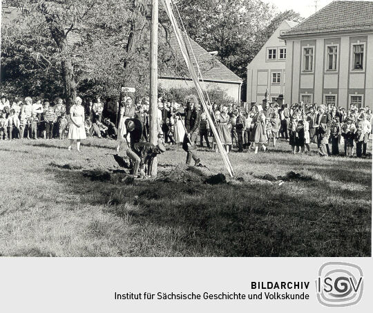 Maibaumwerfen in Königswartha