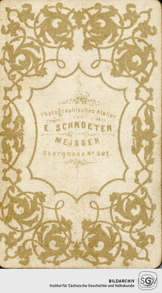 Atelierwerbung eines Fotografen aus Meißen