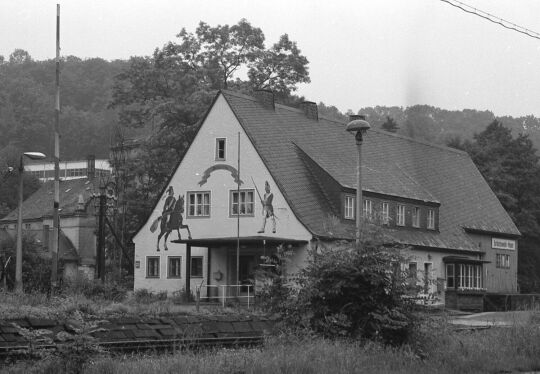 Bahnhofsansicht in Burkhardswalde