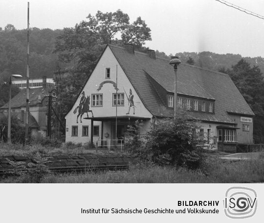 Bahnhofsansicht in Burkhardswalde