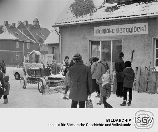 Ortsansicht von Altenberg mit Gaststätte "Bergglöck'l"