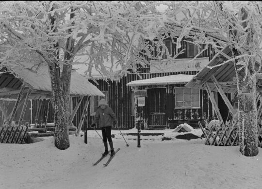 "Café Hochmoor" in Zinnwald-Georgenfeld im Winter