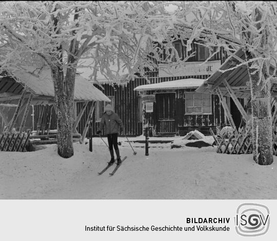 "Café Hochmoor" in Zinnwald-Georgenfeld im Winter