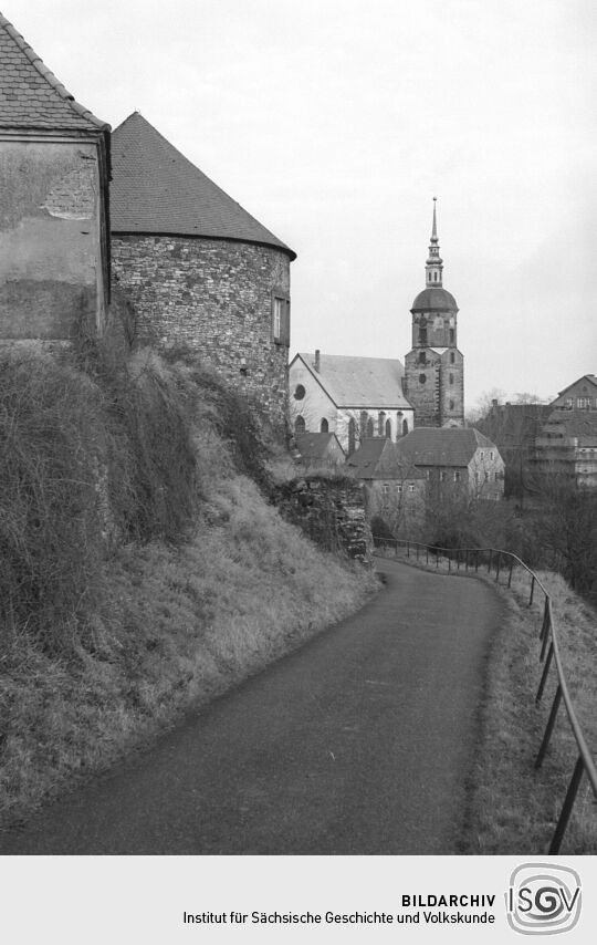 Ortsansicht in Dohna mit Kirche