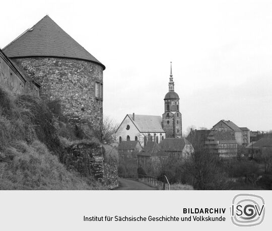 Ortsansicht in Dohna mit Kirche