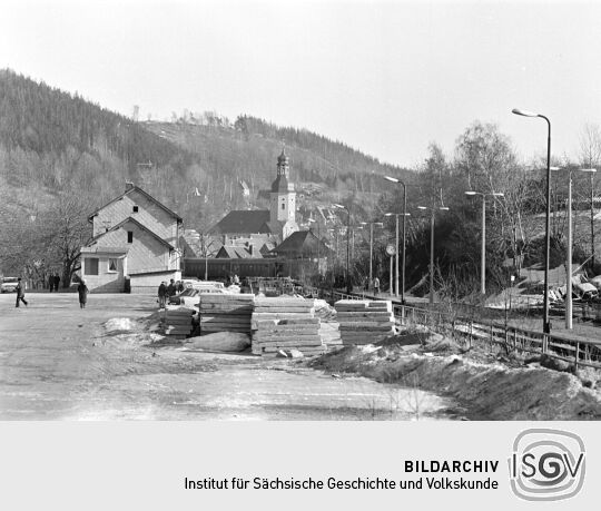 Ansicht des Bahnhofs in Geising