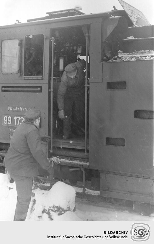 Ansicht einer Lokomotive der Weißeritztalbahn
