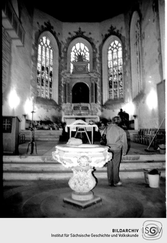 Innenansicht der Kirche in Dippoldiswalde