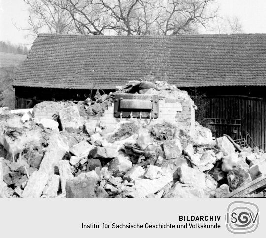 Abriss einer Bäckerei in Elstra