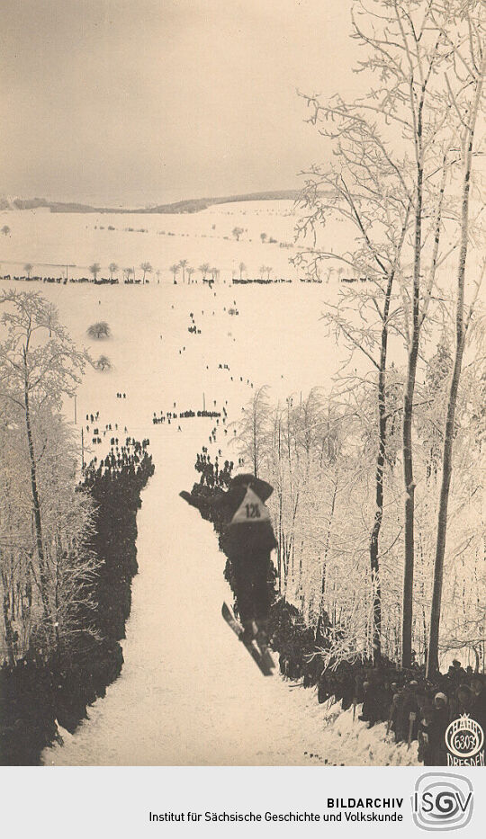 Skispringen auf der Schanze in Frauenstein