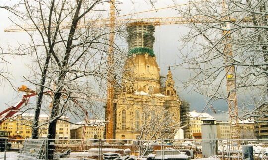 Dresdner Frauenkirche in der Entstehung