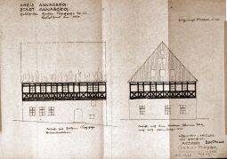Bild: Rekonstruktionszeichnung eines Hauses in Annaberg-Buchholz