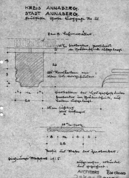Bild: Rekonstruktionszeichnung eines Hauses in Annaberg-Buchholz