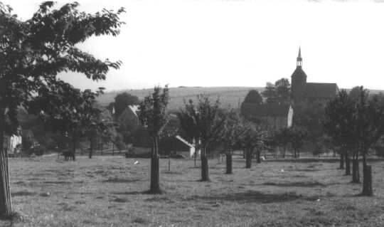 Blick auf die Dorfmitte von Börnersdorf