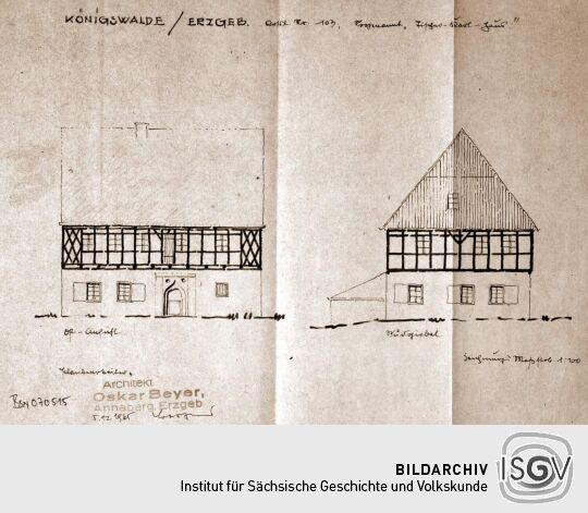 Ansichten des "Fischer-Karl-Hauses" in Königswalde