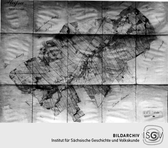 Plan vom Waldhufendorf Pleißa