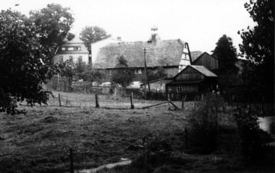 Gartenansicht der ehemaligen Oberen Mühle in Rodau