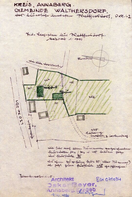 Lageplan der Flur Walthersdorf