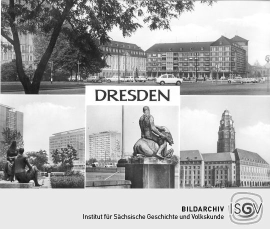 Postkarte: Ansichten von Dresden