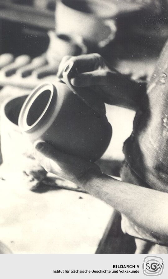 In der Töpferwerkstatt Lehmann in Neukirch