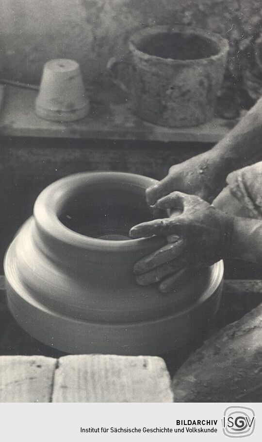 In der Töpferwerkstatt Lehmann in Neukirch