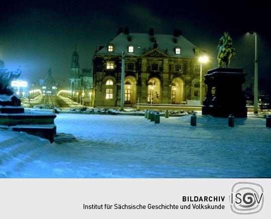 Goldener Reiter und Blockhaus in Dresden