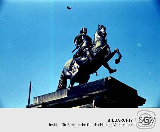 Der Goldene Reiter in Dresden 1959