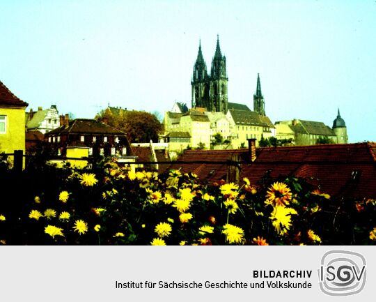 Blick auf Meißen - Dom und Burg