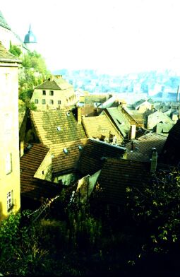 Bild: Dachlandschaft in Meißen unterhalb der Schlossbrücke
