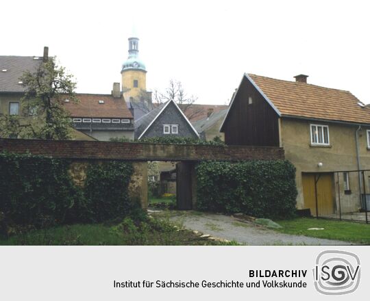 Blick zur Kirche von Pulsnitz