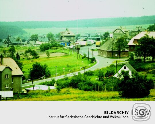 Übergang an der deutsch-tschechischen Grenze in Zinnwald