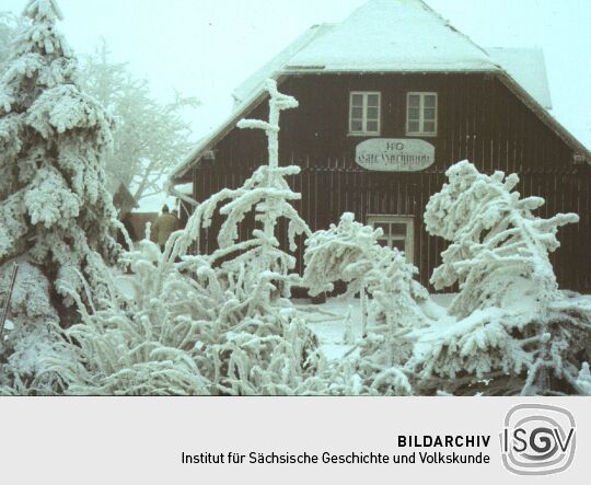 Die Gaststätte "Cafe Hochmoor" in Georgenfeld