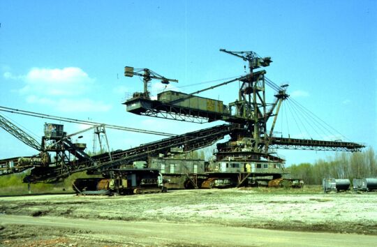 Bagger des Braunkohle-Tagebaus in Nochten