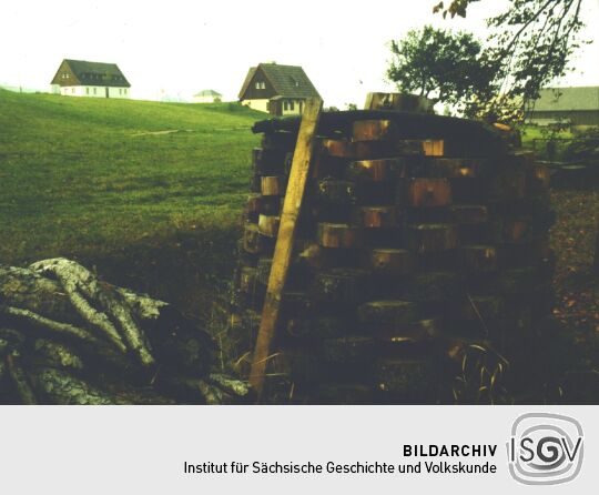Holzlager für die Reifendreher - Freilichtmuseum