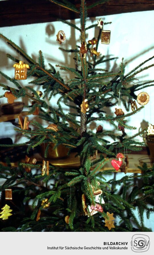 Weihnachtsbaum im Museum "Alte Pfefferküchlerei" in Weißenberg