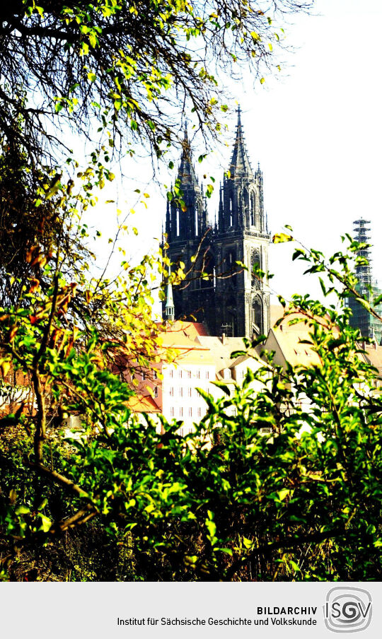 Blick zu Albrechtsburg in Meißen