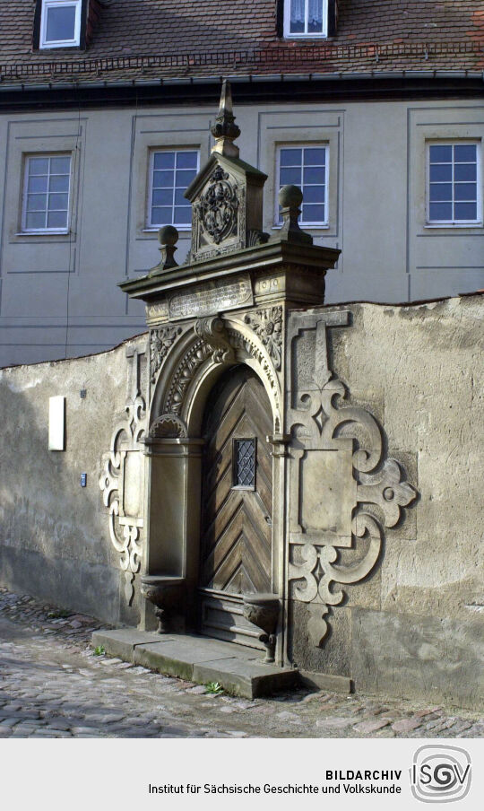 Portal von 1616 in Meißen - Jahnaischer Hof, Freiheit 1