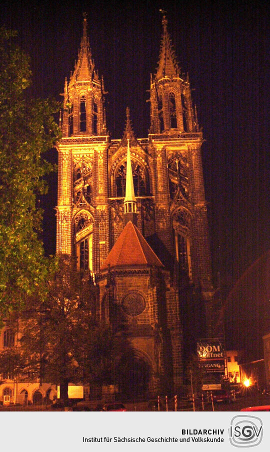 Meißen bei Nacht - Dom