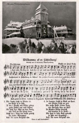 Bild: Postkarte 'Willkumme of`en Fichtelbarg'