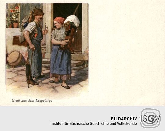 Postkarte 'Gruß aus dem Erzgebirge'