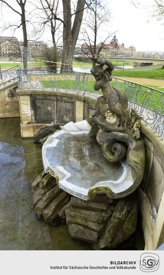 Ansicht des Brühlschen Gartens