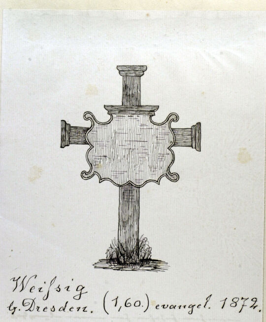 Grabstein in Weißig bei Dresden