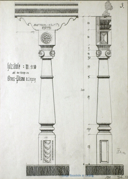 Holzsäule in Großpösna